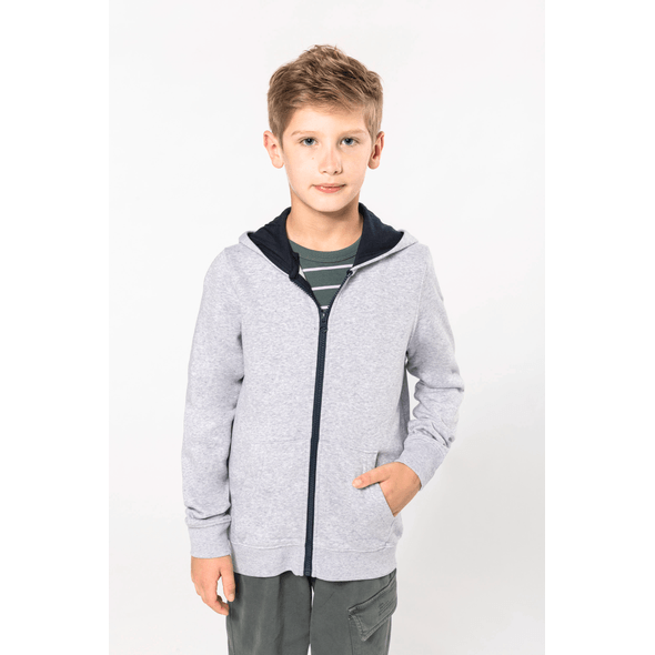 Kariban | Children's sweatshirt with hood and zipper